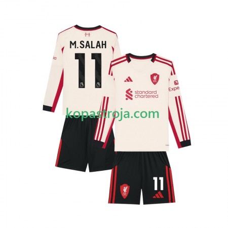 Billiga Fotbollströjor Liverpool Mohamed Salah 11 Barn Borta tröja 2025/26 Långärmad